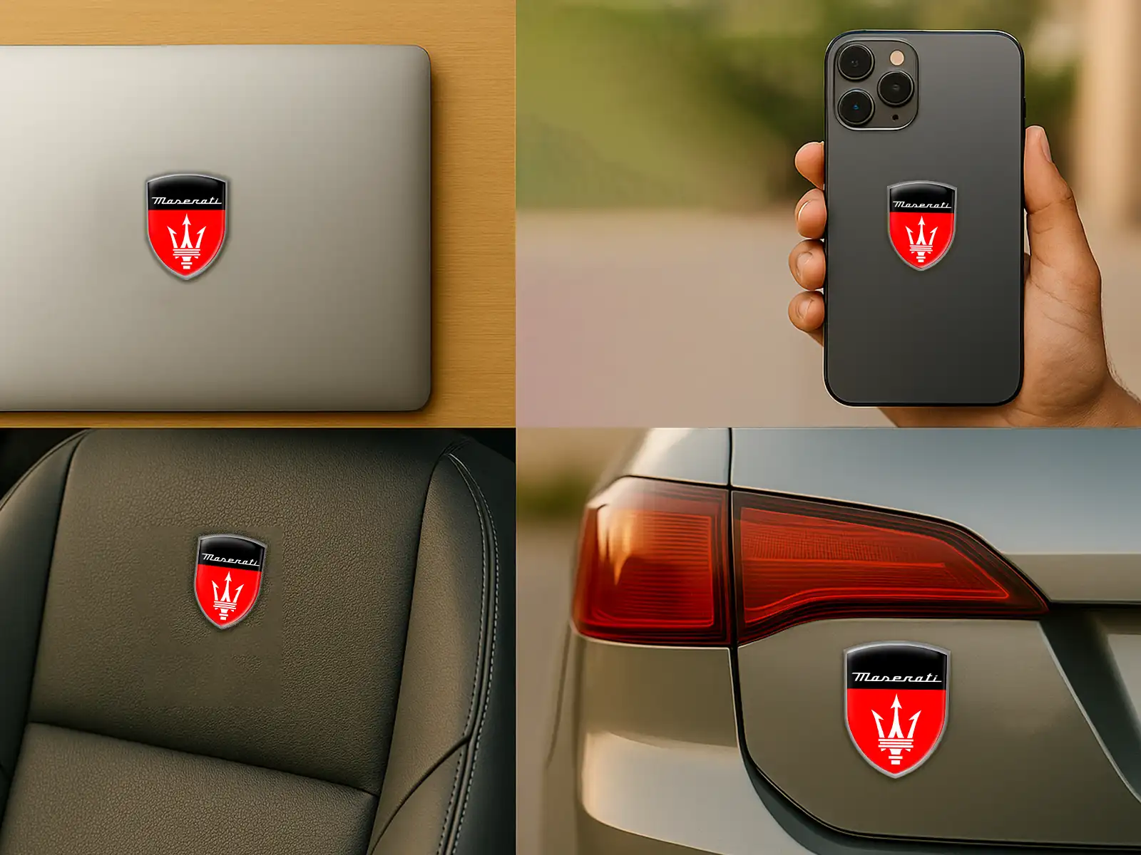 Maserati Stampa Adesivi Paraurti Alta Qualità Robusti Moderni